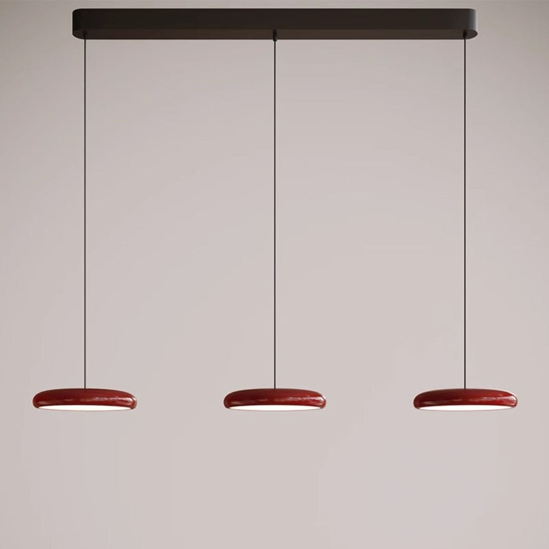 Aria Moderne Minimalistische Hanglamp Rood Zwart Zilver Metaal Slaapkamer