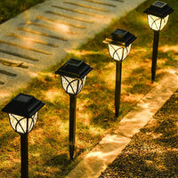 Zonne-energie Tuinlampen met Lantaarnontwerp voor Stijlvolle en Duurzame Buitenverlichting