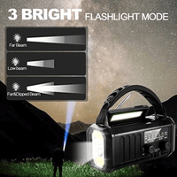 10.000mAh Noodradio – Zonne-energie, Handcrank & Powerbank in Eén