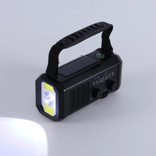 10.000mAh Noodradio – Zonne-energie, Handcrank & Powerbank in Eén
