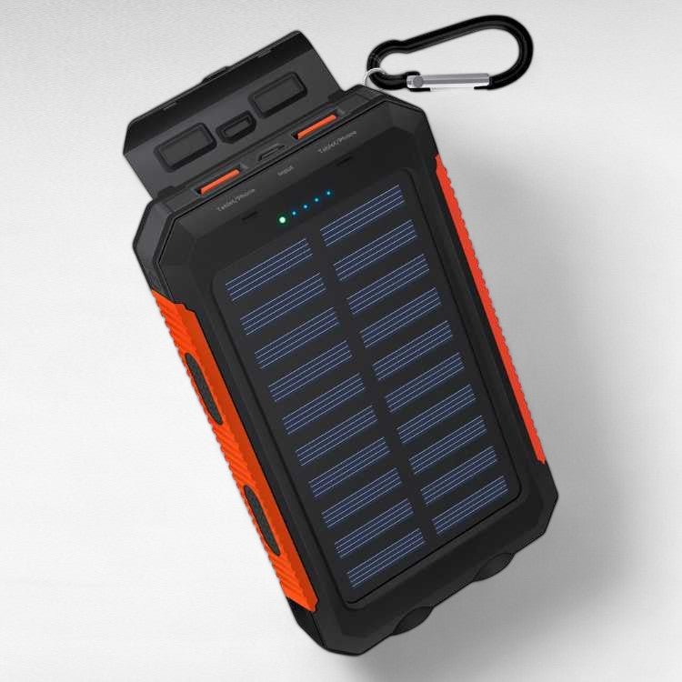 Zonnebatterij van 10.000mAh – Noodvoeding, Regen of Zon
