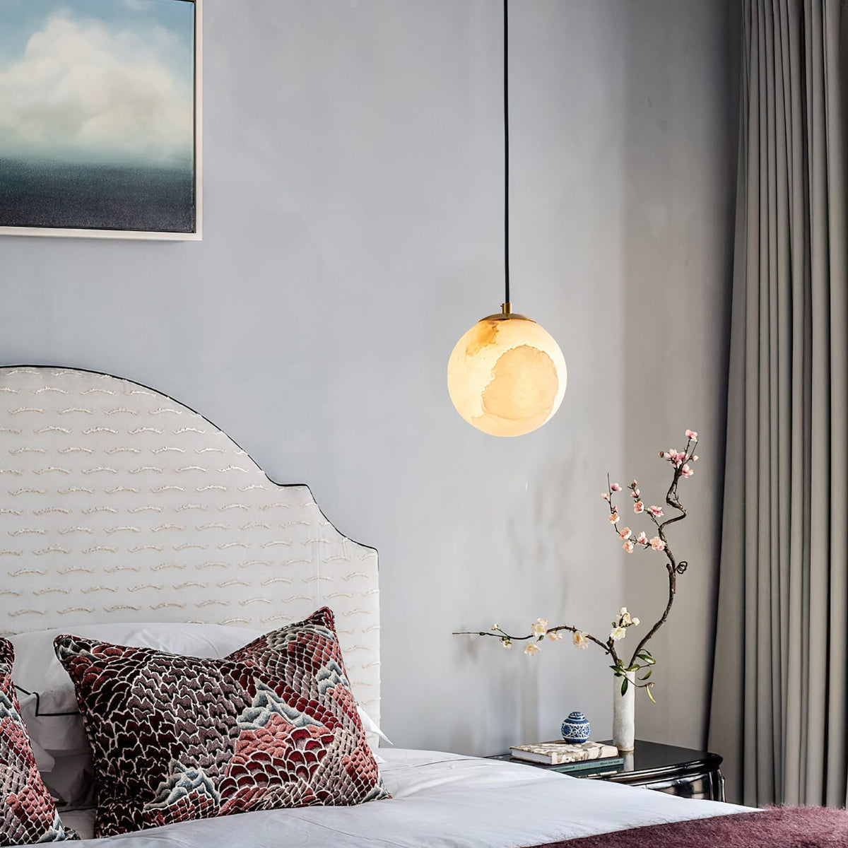 Alabaster Globe Moderne Hanglamp