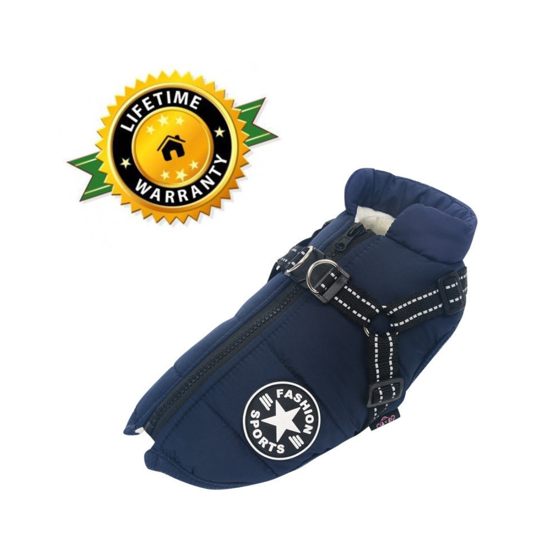 WoofGuard - Winterjack met geïntegreerde harnas