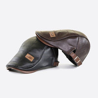FlatCap - Retro mannen leren baret hoed