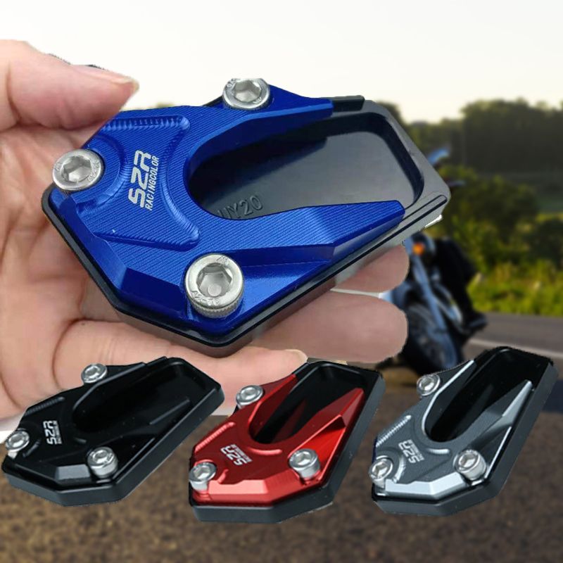 Motorfiets kickstand voet zijkant stand uitbreiding pad