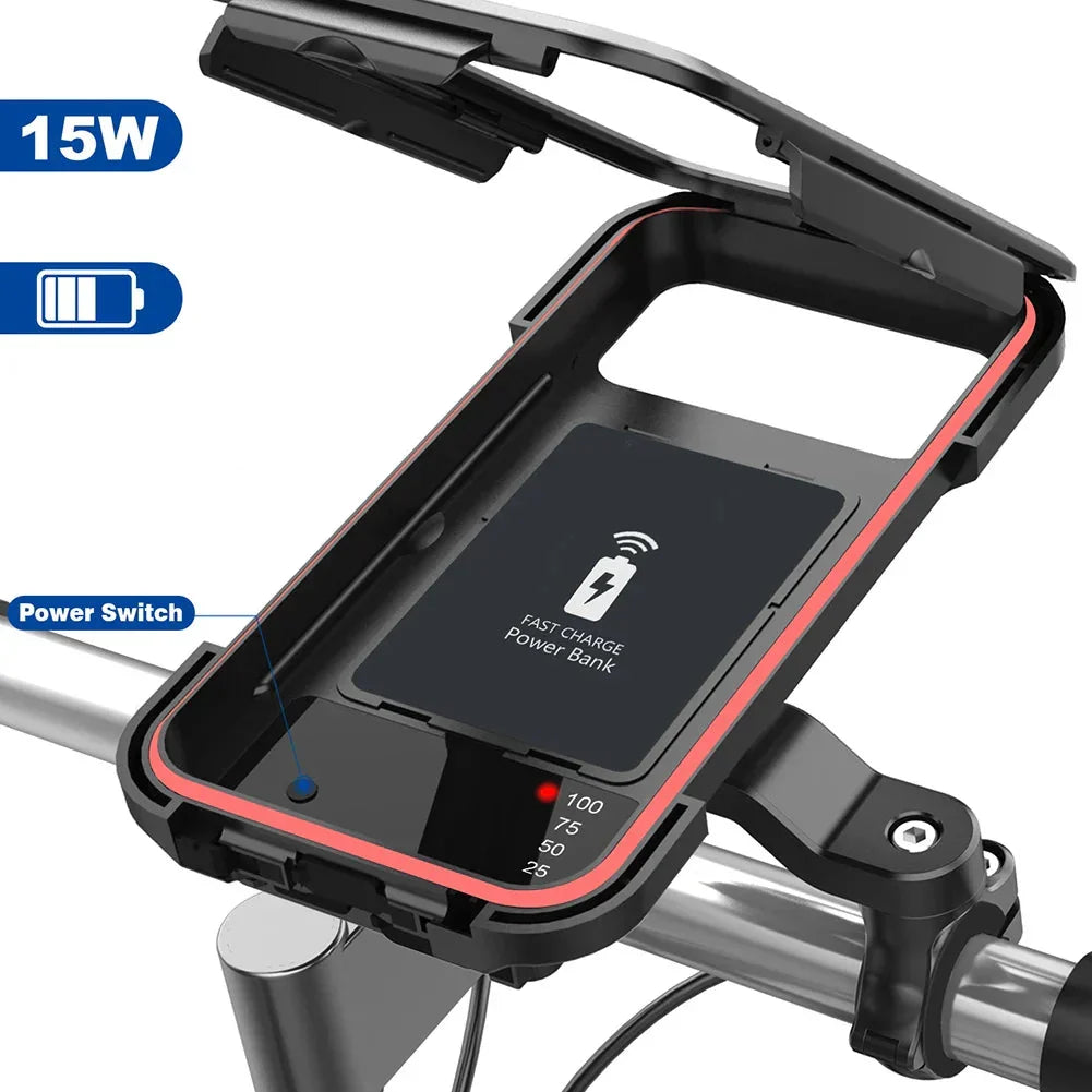 15W Powerbank - Waterdichte Houder voor Fietsstuur