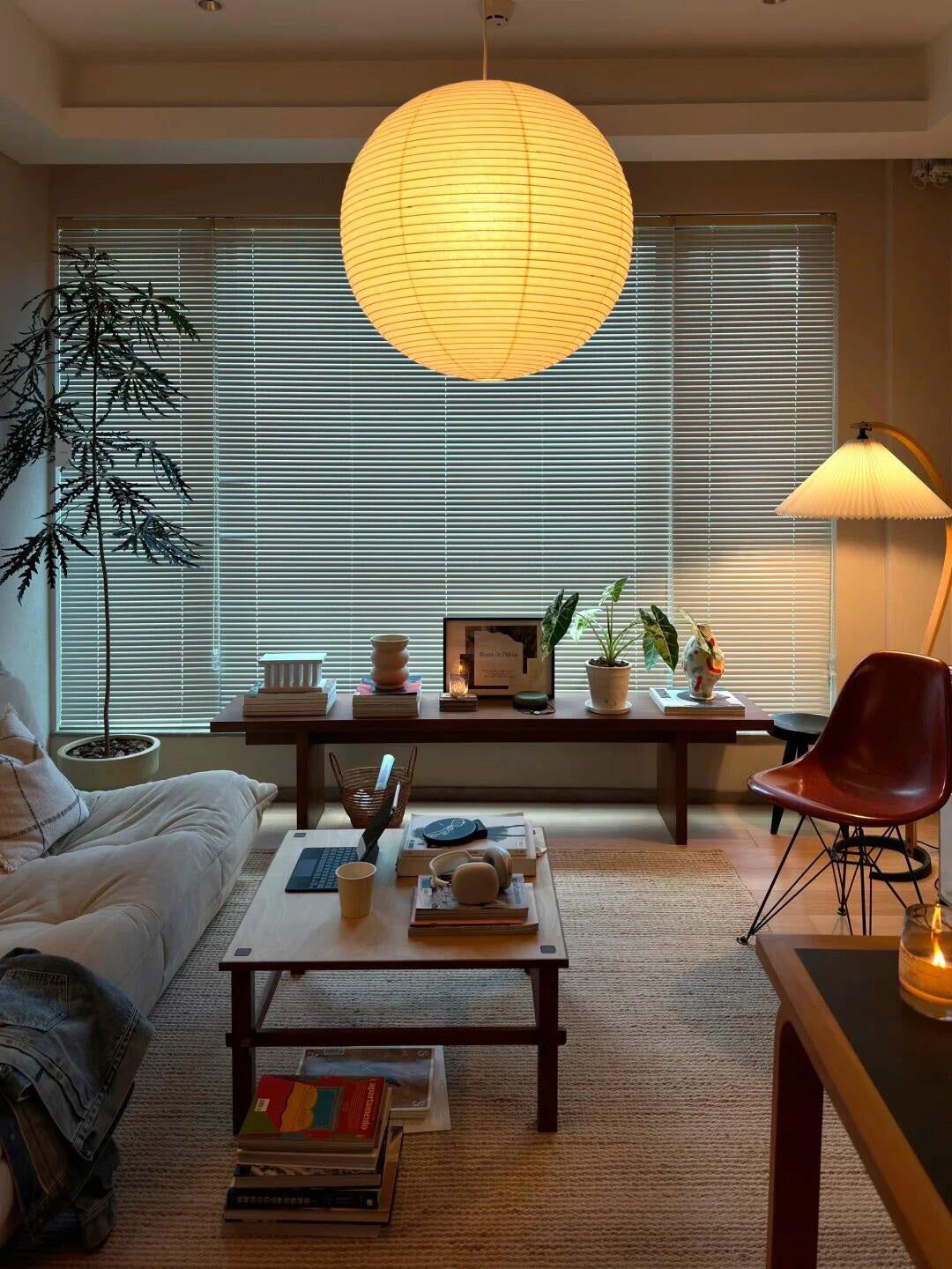 Lustra Hanglamp van Papier voor de Woonkamer