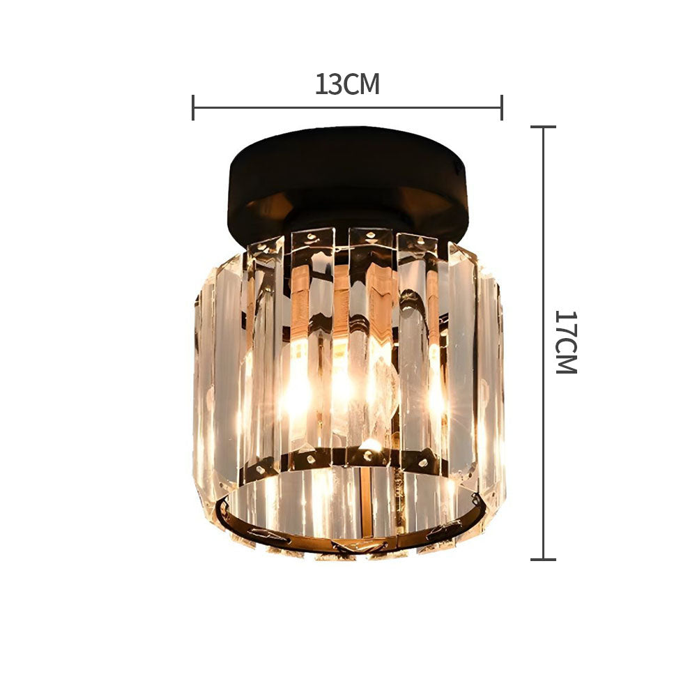 Skanto | Kristallen Glas Hanglamp – Messing en Compact Ontwerp