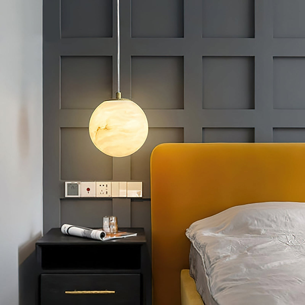 Alabaster Globe Moderne Hanglamp