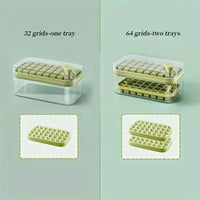 101oz. IJsblokjesvorm Set - 64 Stuks Siliconen IJsblokjesvorm met Deksel & Container