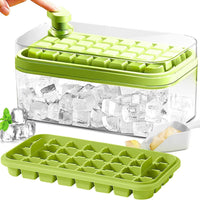 101oz. IJsblokjesvorm Set - 64 Stuks Siliconen IJsblokjesvorm met Deksel & Container