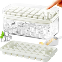 101oz. IJsblokjesvorm Set - 64-delige Siliconen IJsblokjesvorm met Deksel & Container