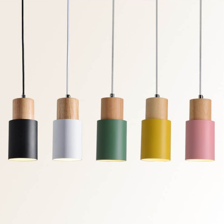 Metaal Houten Hanglamp | Modern Industrieel Ontwerp