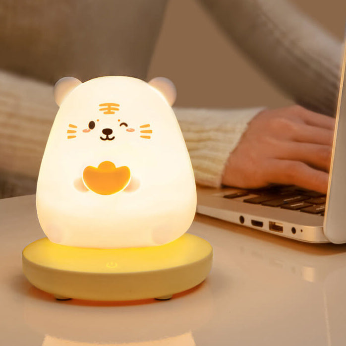 Dier-LED-nachtlamp | Schattig siliciumontwerp | Ingebouwde LED