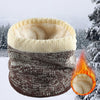 Warme wintersjaal | Gebreide fleece nekwarmer met dik kasjmier