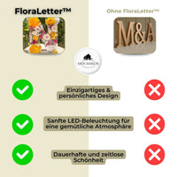 50% KORTING | FloraLetter - Bloemenlampletters van Hars