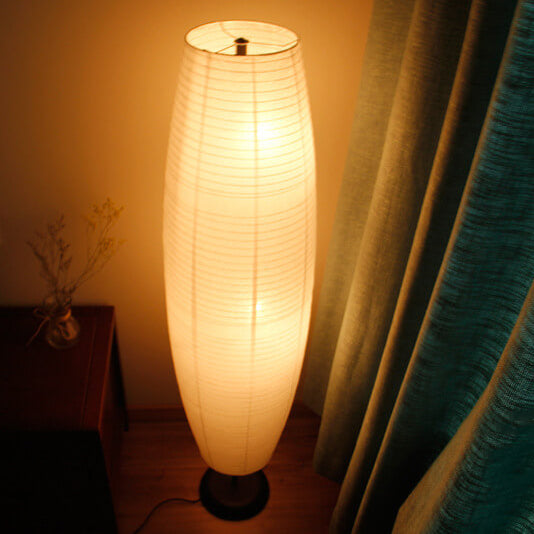Noordse Rijstpapier Kolom 2-Lichts Vloerlamp