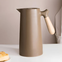 Geïsoleerde Thermoskan met Houten Handvat Koffiepot