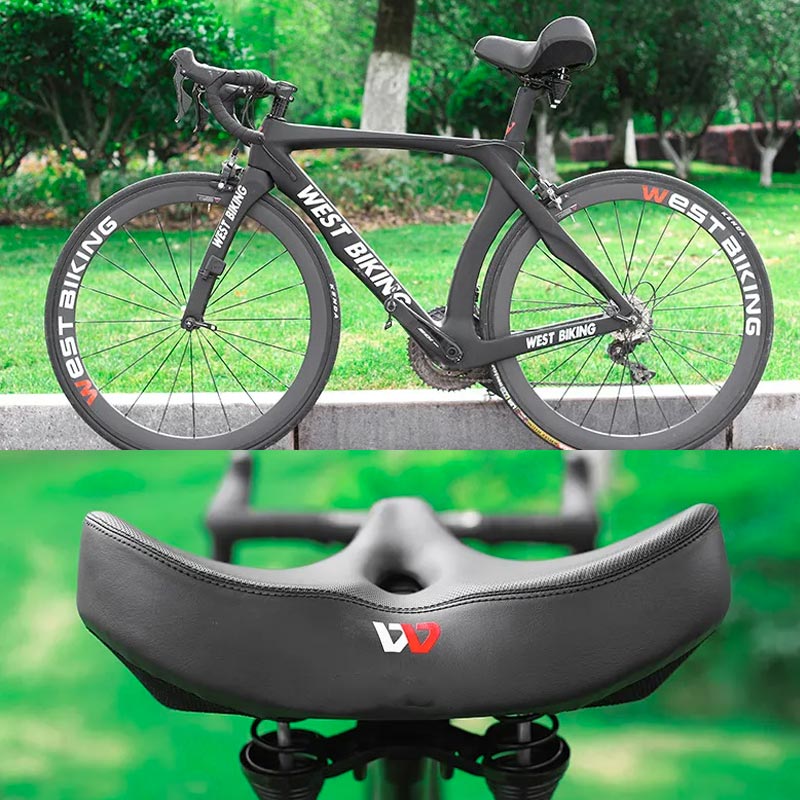 Ergonomisch Brede Fietszadel met Extra Padding voor Comfortabel Fietsen