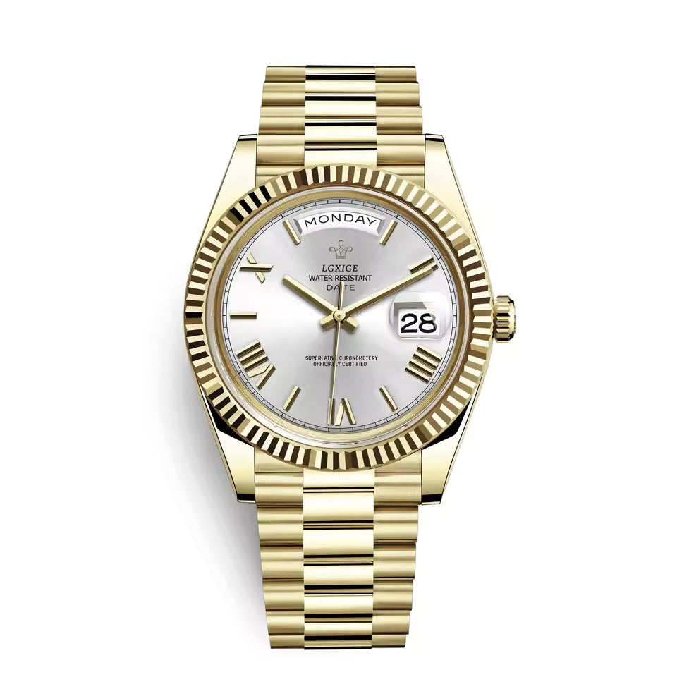 Herenhorloge – Elegant ontwerp met dag- en datumweergave