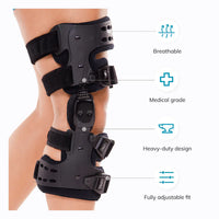 Medische OA-ontlastingsknieschijf | Unicompartimentele artrose-orthese | Varus/Valgus-correctie & ROM-controle | Mediale & Laterale ontlasting | Instelbare bewegingshoek