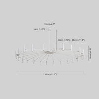 Arisha Moderne Geblazen Lineaire Metaal Meerdere Hoofd Chandeliers