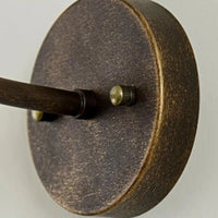 Ray Rustieke Komvormige Metalen Wandlamp, Antiek Messing