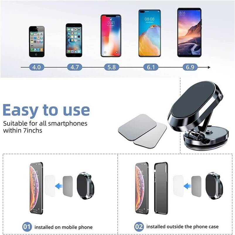 1+1 GRATIS | PhoneSnap - Vouwbare magnetische telefoonhouder