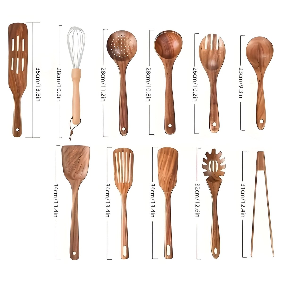 Skanto | 11-delig hittebestendig houten keukenset - WoodChef