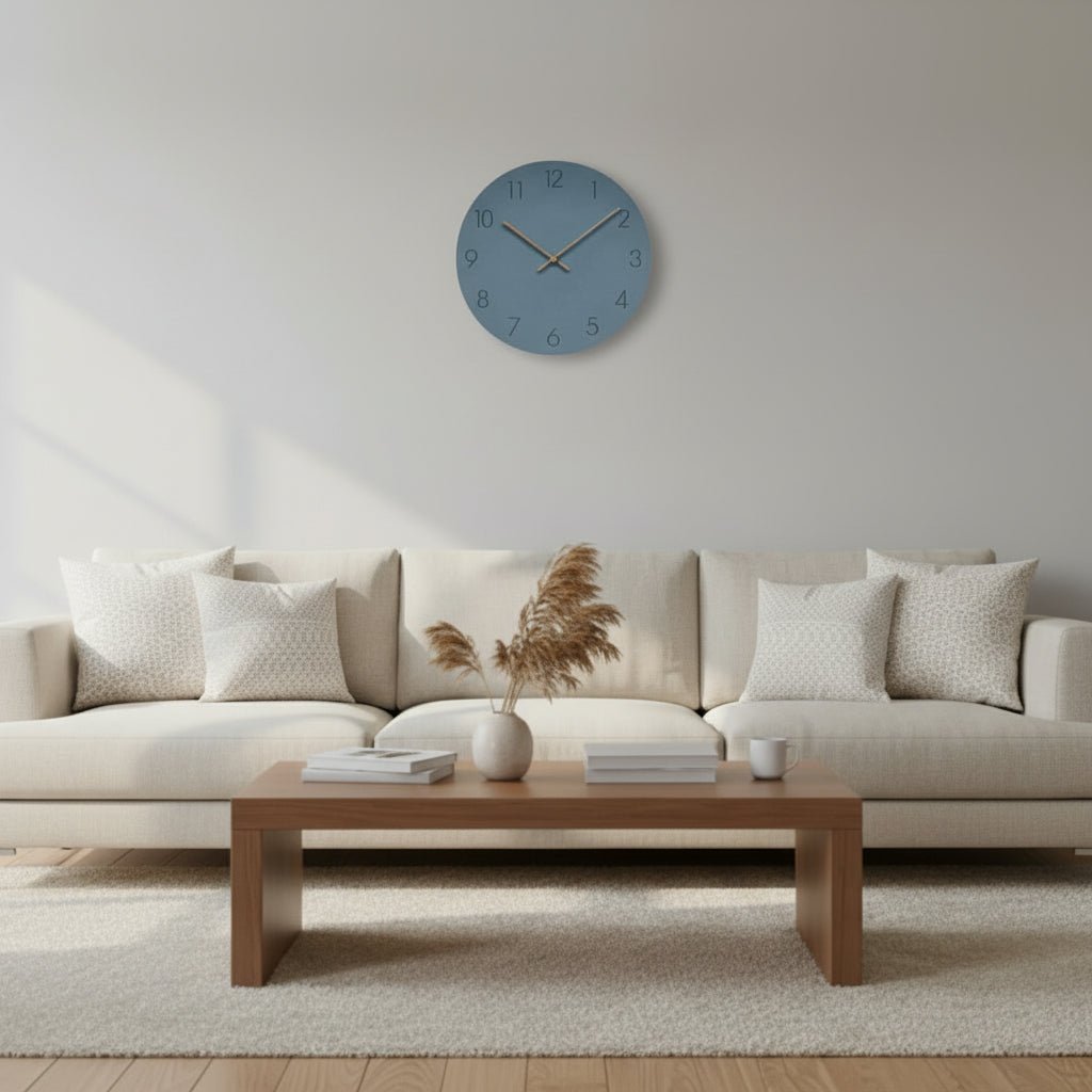 NordWhisper Wandklok – Geluidsloze wandklok in Scandinavische stijl voor moderne ruimtes