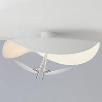 Jexie Plafondlamp Blad Modern Zwart/Goud Woonkamer Slaapkamer