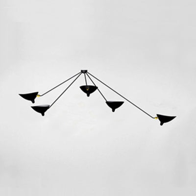 Metaal Duckbill Hanglamp Post Modern 2/3/5 Lichten Zwarte Woonkamer Chandelier Licht