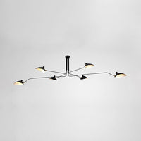 Metaal Duckbill Hanglamp Post Modern 2/3/5 Lichten Zwarte Woonkamer Chandelier Licht
