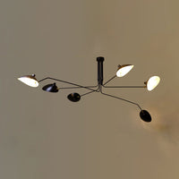Metaal Duckbill Hanglamp Post Modern 2/3/5 Lichten Zwarte Woonkamer Chandelier Licht