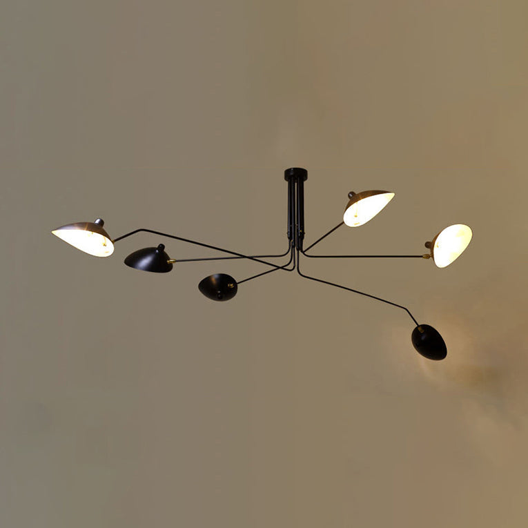 Metaal Duckbill Hanglamp Post Modern 2/3/5 Lichten Zwarte Woonkamer Chandelier Licht