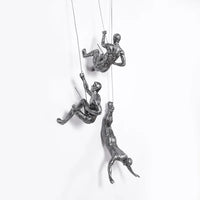 Decoratieve Klimfiguren Wand Sculptuur Set voor Moderne Wanddecoratie