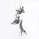 Set van Decoratieve Klimfiguren - Wandsculpturen voor Moderne Wanddecoratie