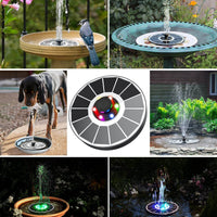 Zonnefonteinpomp met LED-verlichting Buitenwaterfunctie