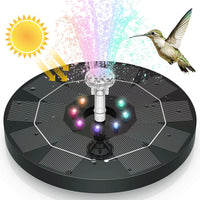 Zonnefonteinpomp met LED-verlichting Buitenwaterfunctie