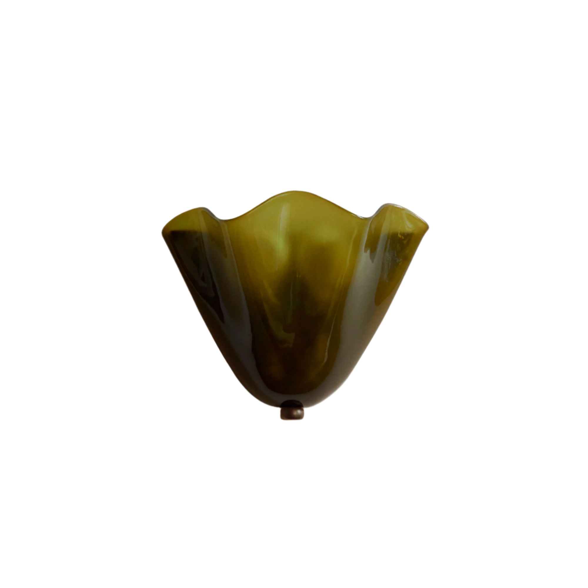 Retro Geelglasrok Schelp Wandlamp LED 1-lamp