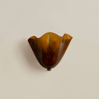 Retro Geelglasrok Schelp Wandlamp LED 1-lamp