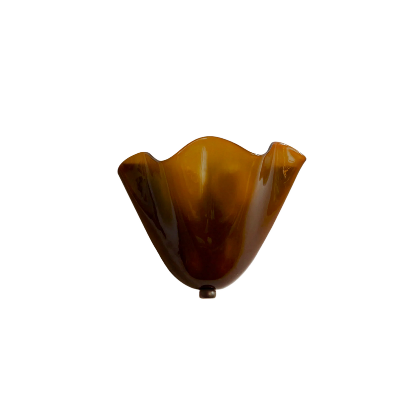 Retro Geelglasrok Schelp Wandlamp LED 1-lamp