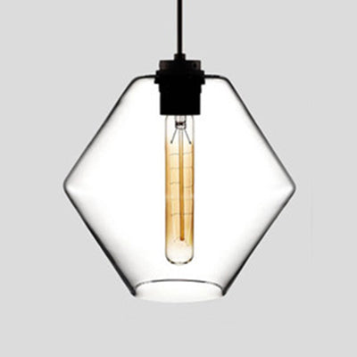 Cilindrische Hanglamp Simplicity Glas 1 Licht Roze/Geel/Blauw Hangende Plafondlamp