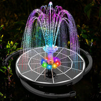 Zonnefonteinpomp met LED-verlichting Buitenwaterfunctie