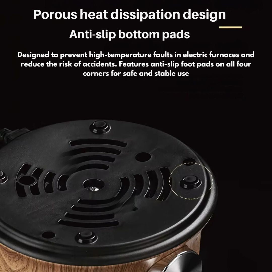 Mini Elektrische Kookplaat met Temperatuurregeling voor Compact Gebruik