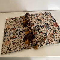 Vintage Bloemen & Vogel Jacquard Tafelkleed