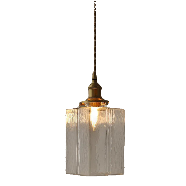 Jewel Messing Vintage Glas Hanglamp