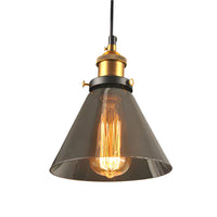 Industriële retro hanglamp met glas – Rookglas lampenkap