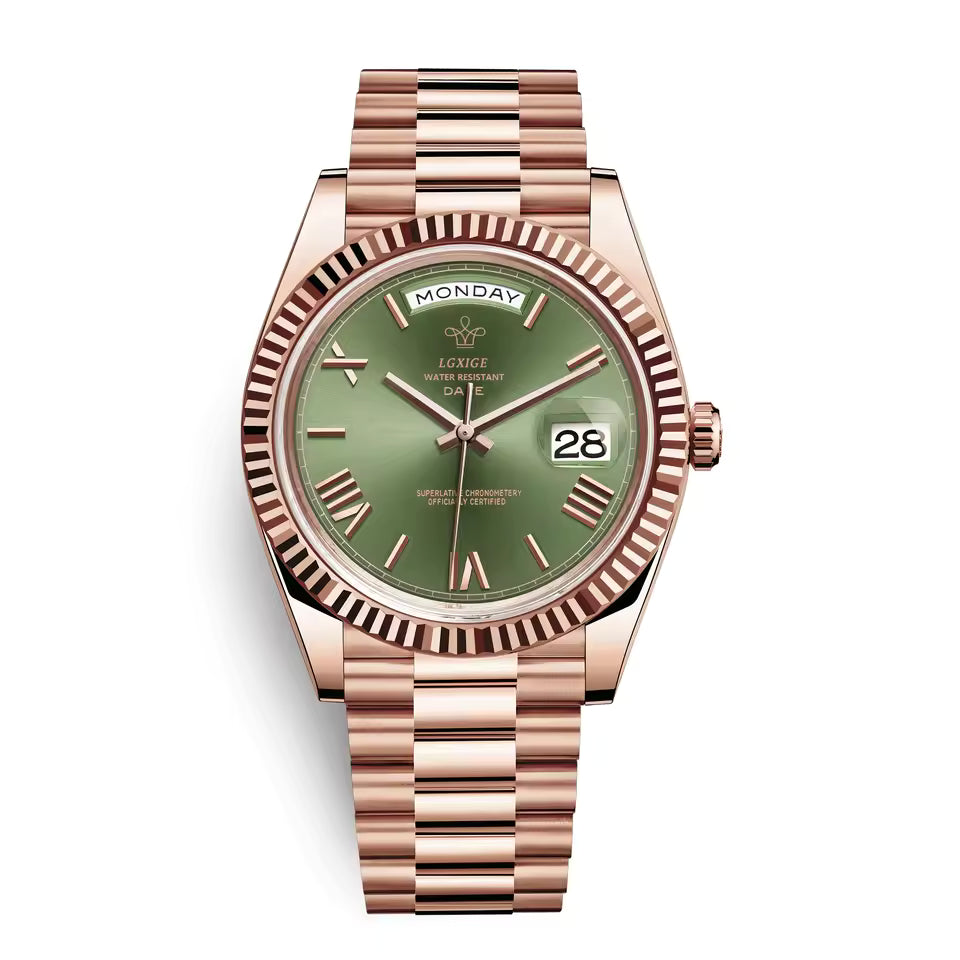 Herenhorloge – Elegant ontwerp met dag- en datumweergave