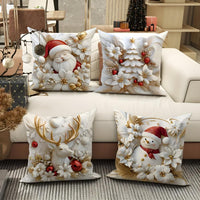 Kerst Charm Velours Kussenhoezen | Set van 4